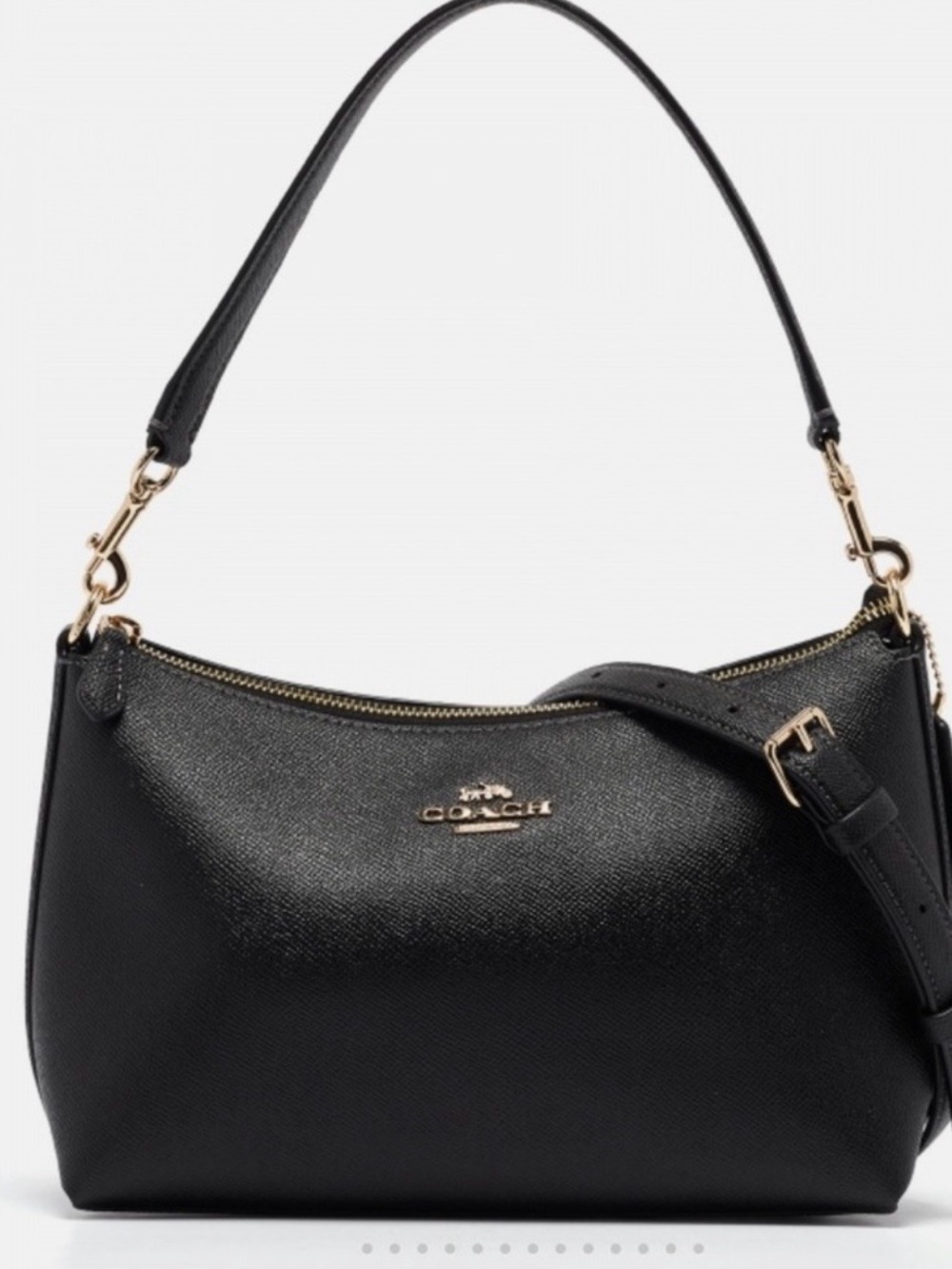 NWOT Coach Black Leather Clara Shoulder Bag / Crossbody